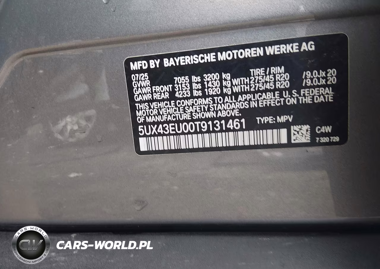 2026 BMW X5 Phev xDrive50E VIN:5UX43EU00T9131461 - 9