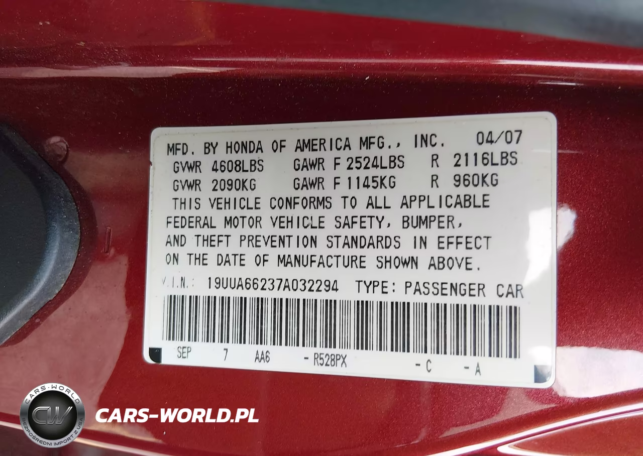 2007 Acura Tl 3.2 VIN:19UUA66237A032294 - 9