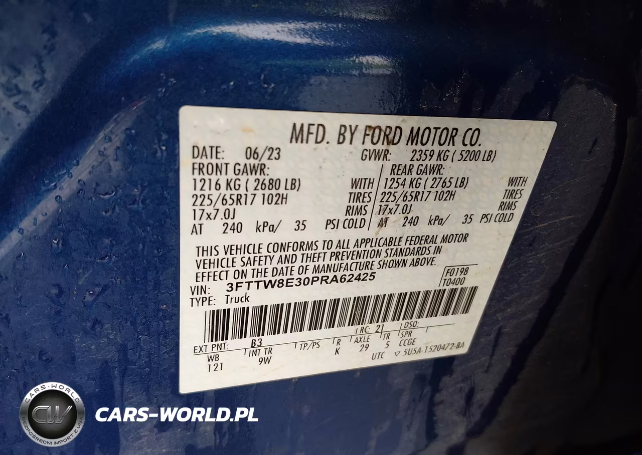 2023 Ford Maverick Xl VIN:3FTTW8E30PRA62425 - 9