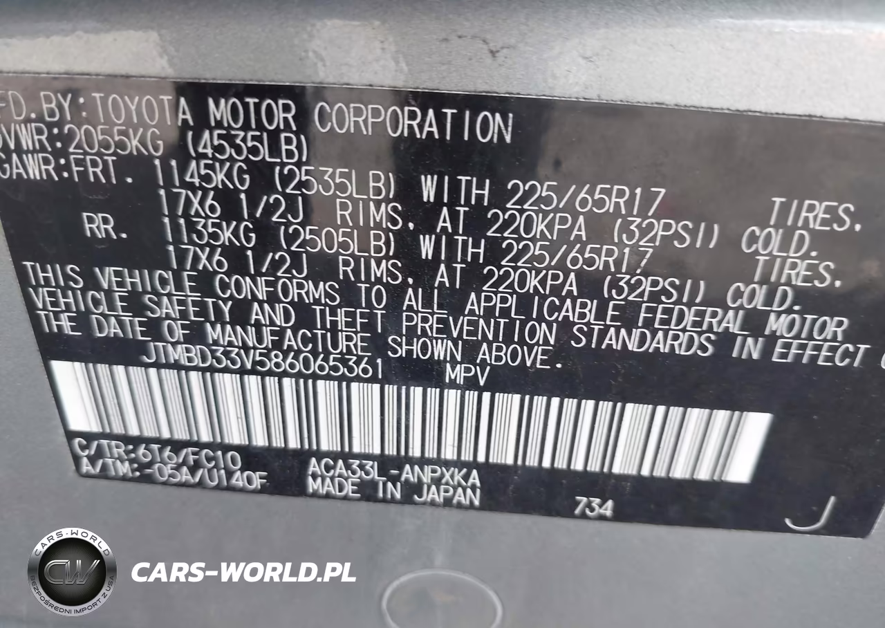 2008 Toyota Rav4 VIN:JTMBD33V586065361 - 9