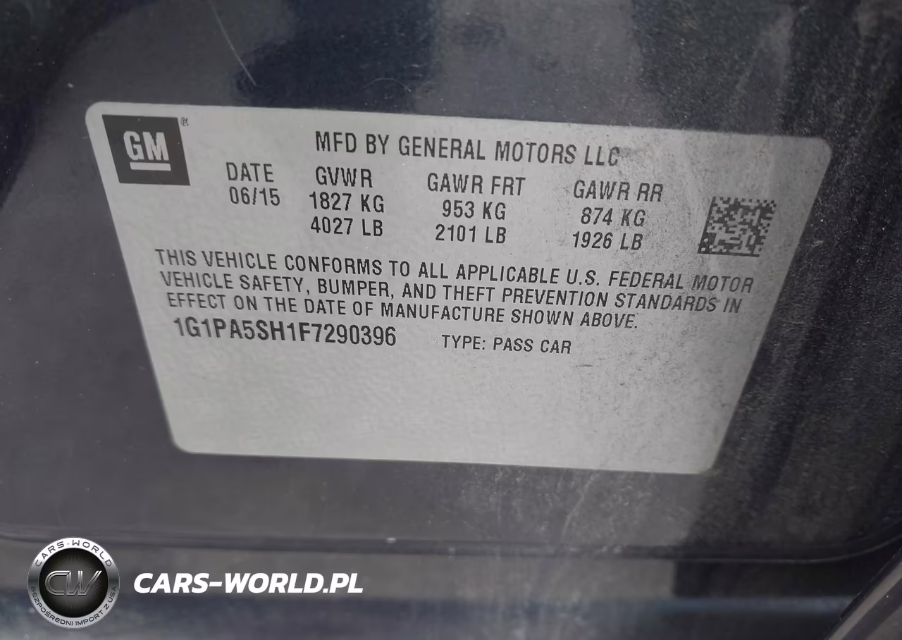 2015 Chevrolet Cruze Ls Auto VIN:1G1PA5SH1F7290396 - 9