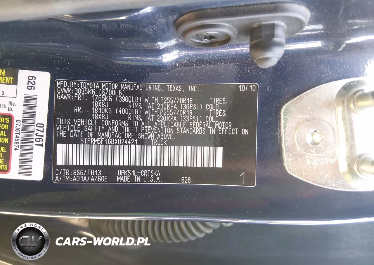 2011 Toyota Tundra Grade 4.6L V8 VIN:5TFRM5F16BX024421 - 9