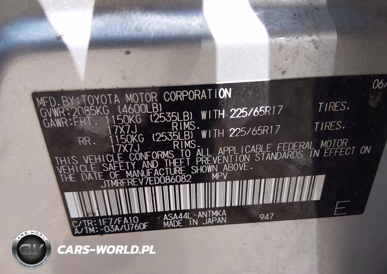 2014 Toyota Rav4 Xle VIN:JTMRFREV7ED086082 - 9