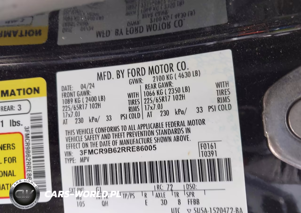 2024 Ford Bronco Sport Big Bend VIN:3FMCR9B62RRE86005 - 9