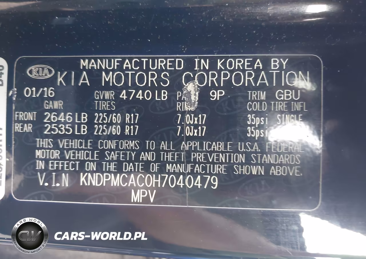 2017 Kia Sportage Lx VIN:KNDPMCAC0H7040479 - 9