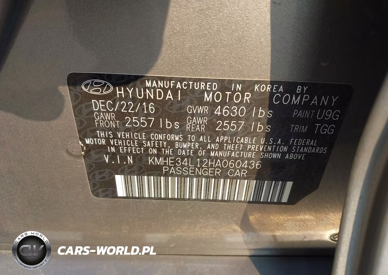 2017 Hyundai Sonata Hybrid Limited VIN:KMHE34L12HA060436 - 9