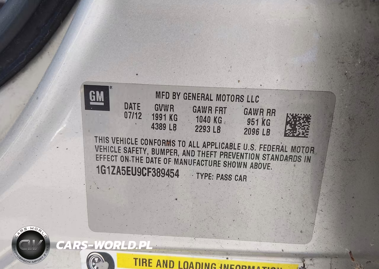 2012 Chevrolet Malibu Ls VIN:1G1ZA5EU9CF389454 - 9