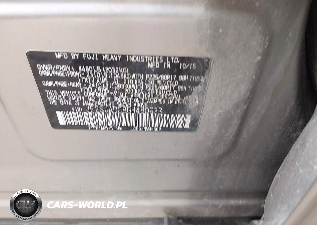 2016 Subaru Forester 2.5I Premium VIN:JF2SJADC8GH480933 - 9