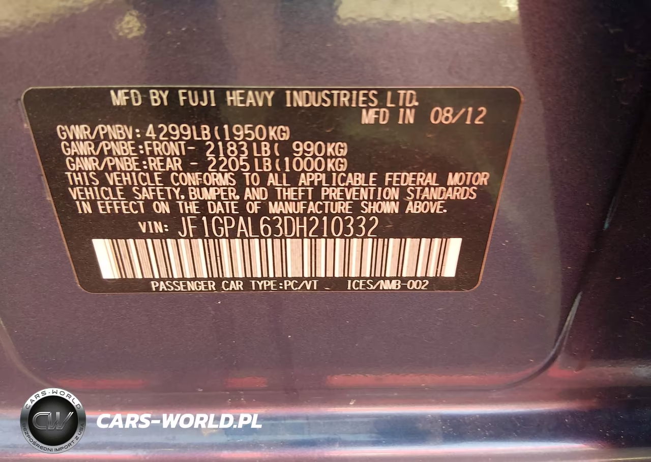 2013 Subaru Impreza 2.0I Sport Premium VIN:JF1GPAL63DH210332 - 9