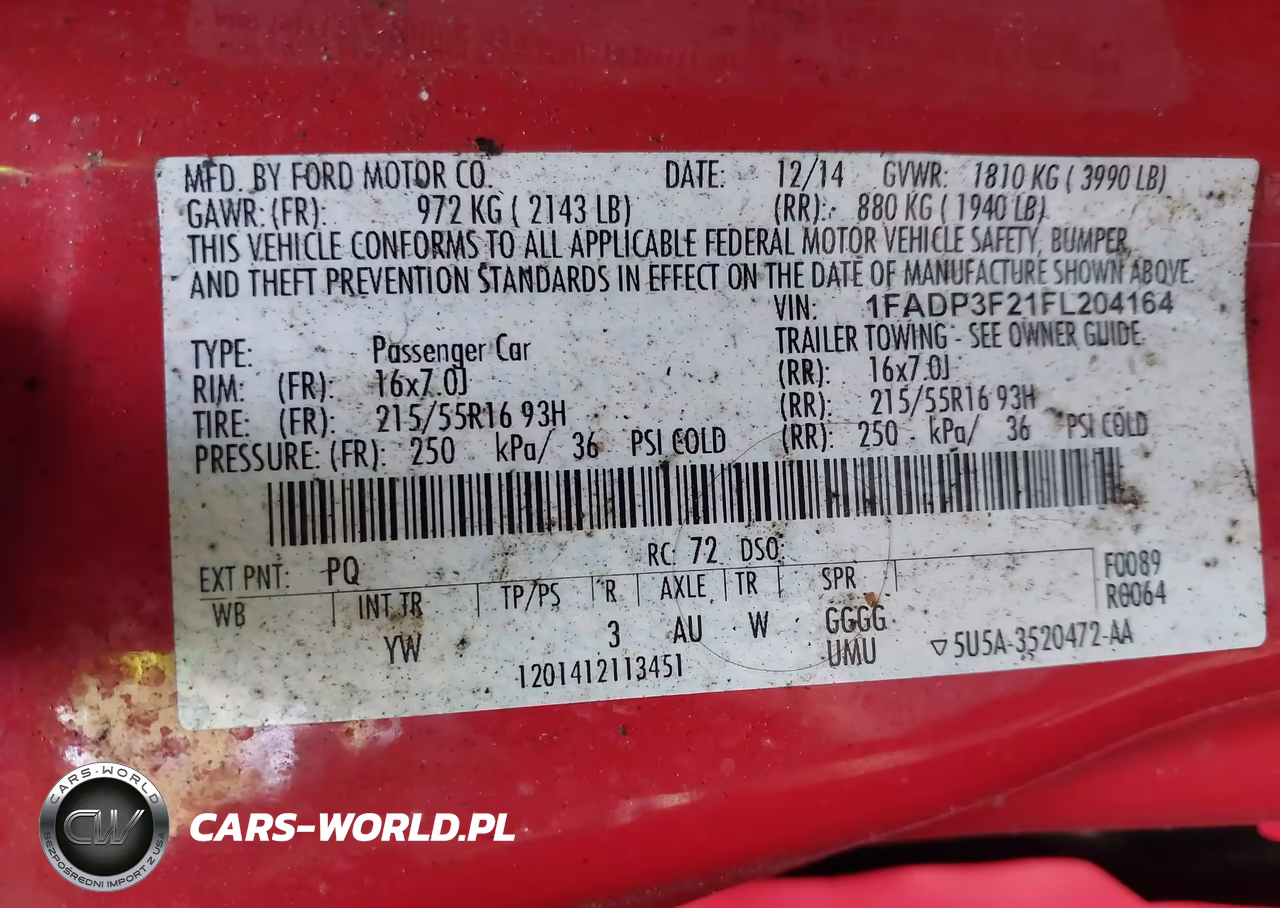 2015 Ford Focus Se VIN:1FADP3F21FL204164 - 9
