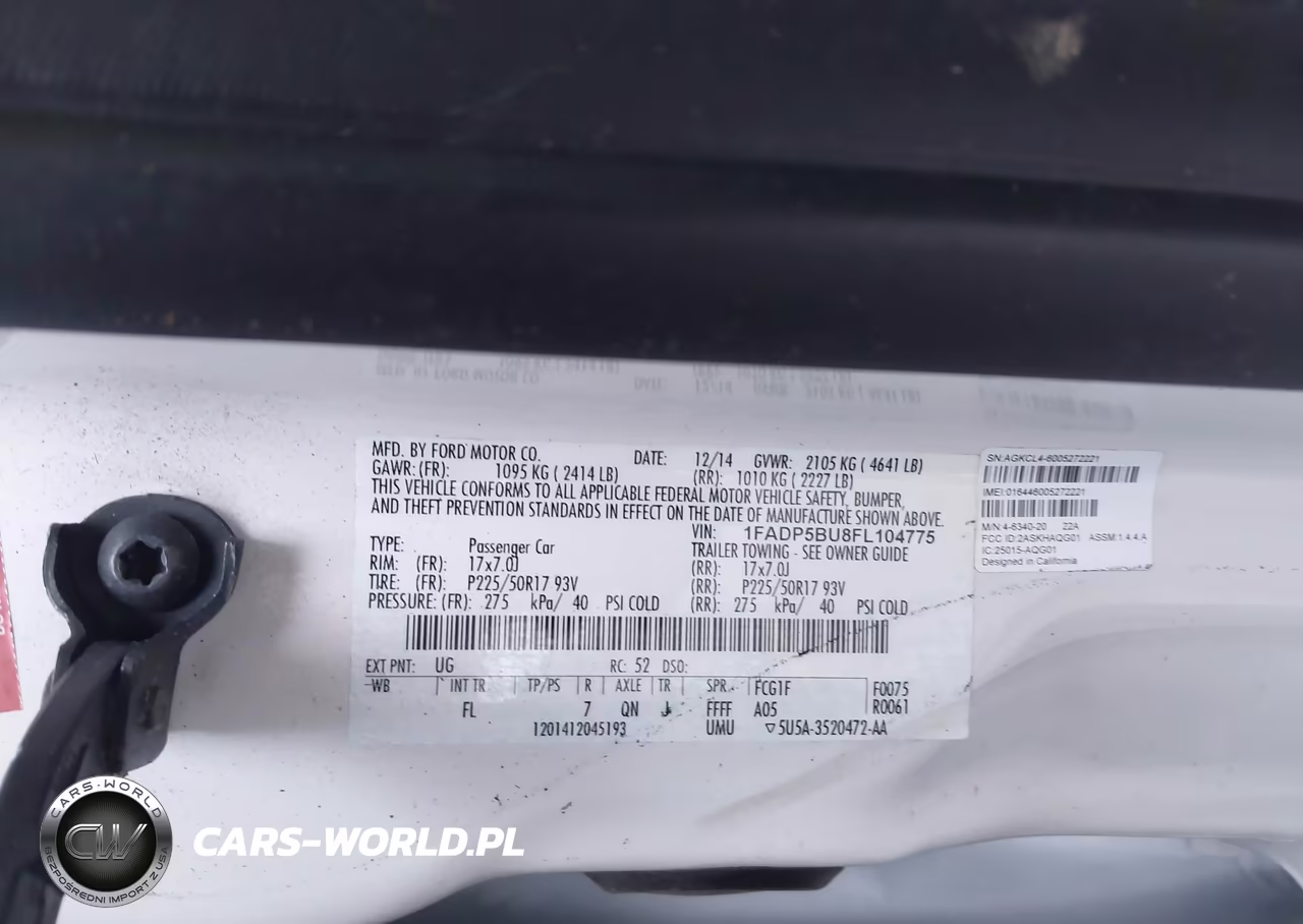 2015 Ford C-Max Hybrid Sel VIN:1FADP5BU8FL104775 - 9