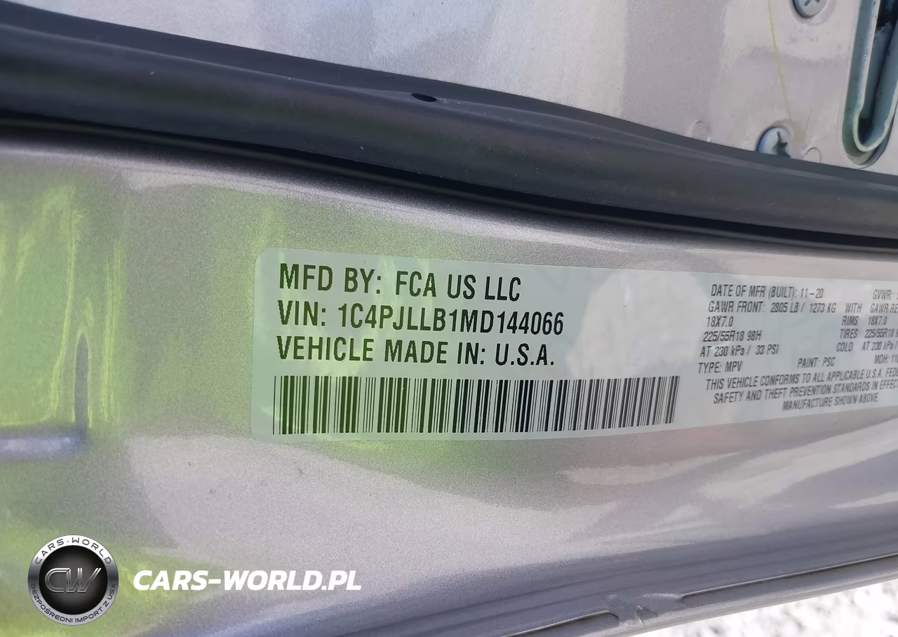 2021 Jeep Cherokee Altitude Fwd VIN:1C4PJLLB1MD144066 - 9