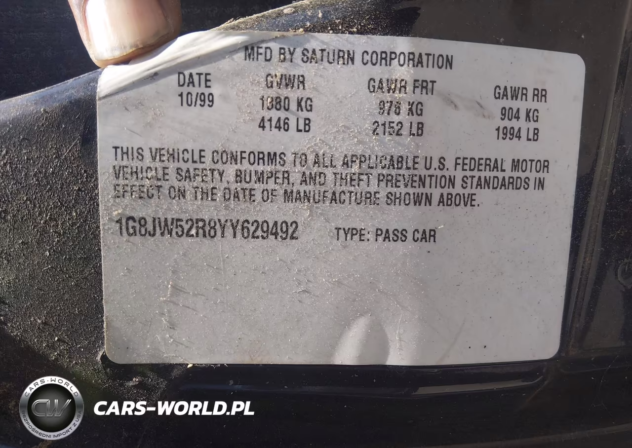 2000 Saturn Ls2 VIN:1G8JW52R8YY629492 - 9