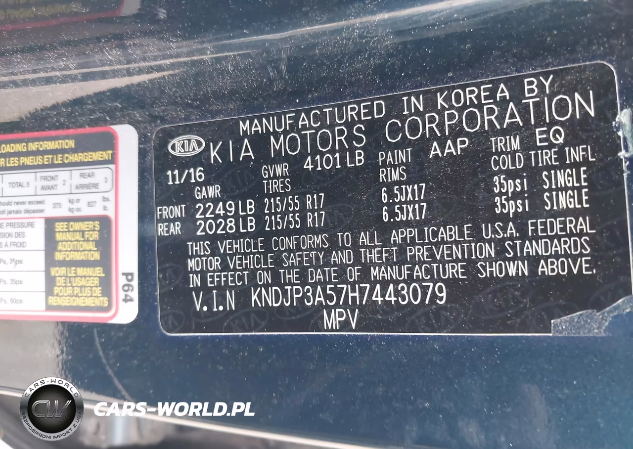 2017 Kia Soul + VIN:KNDJP3A57H7443079 - 9