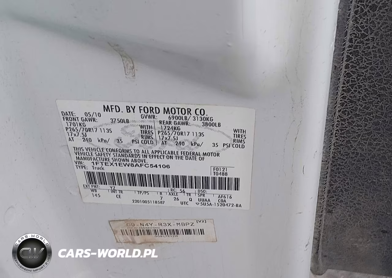 2010 Ford F-150 Stx-Xl VIN:1FTEX1EW8AFC54106 - 9