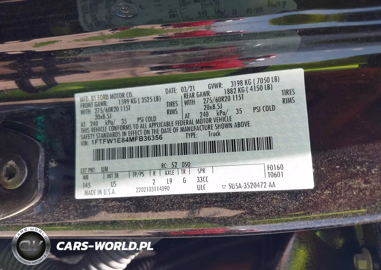 2021 Ford F-150 Xlt VIN:1FTFW1E84MFB36356 - 9