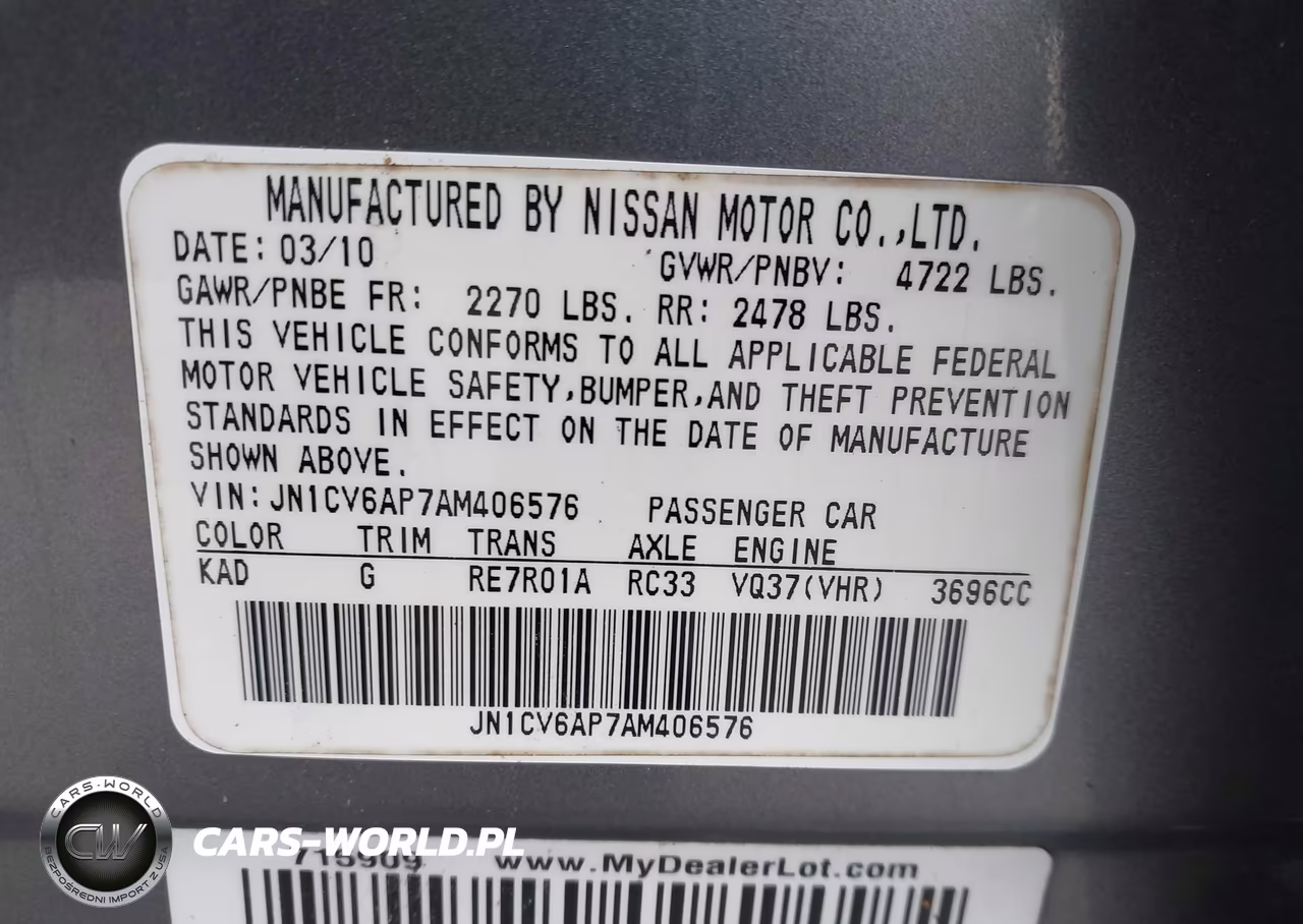 2010 Infiniti G37 Journey VIN:JN1CV6AP7AM406576 - 9