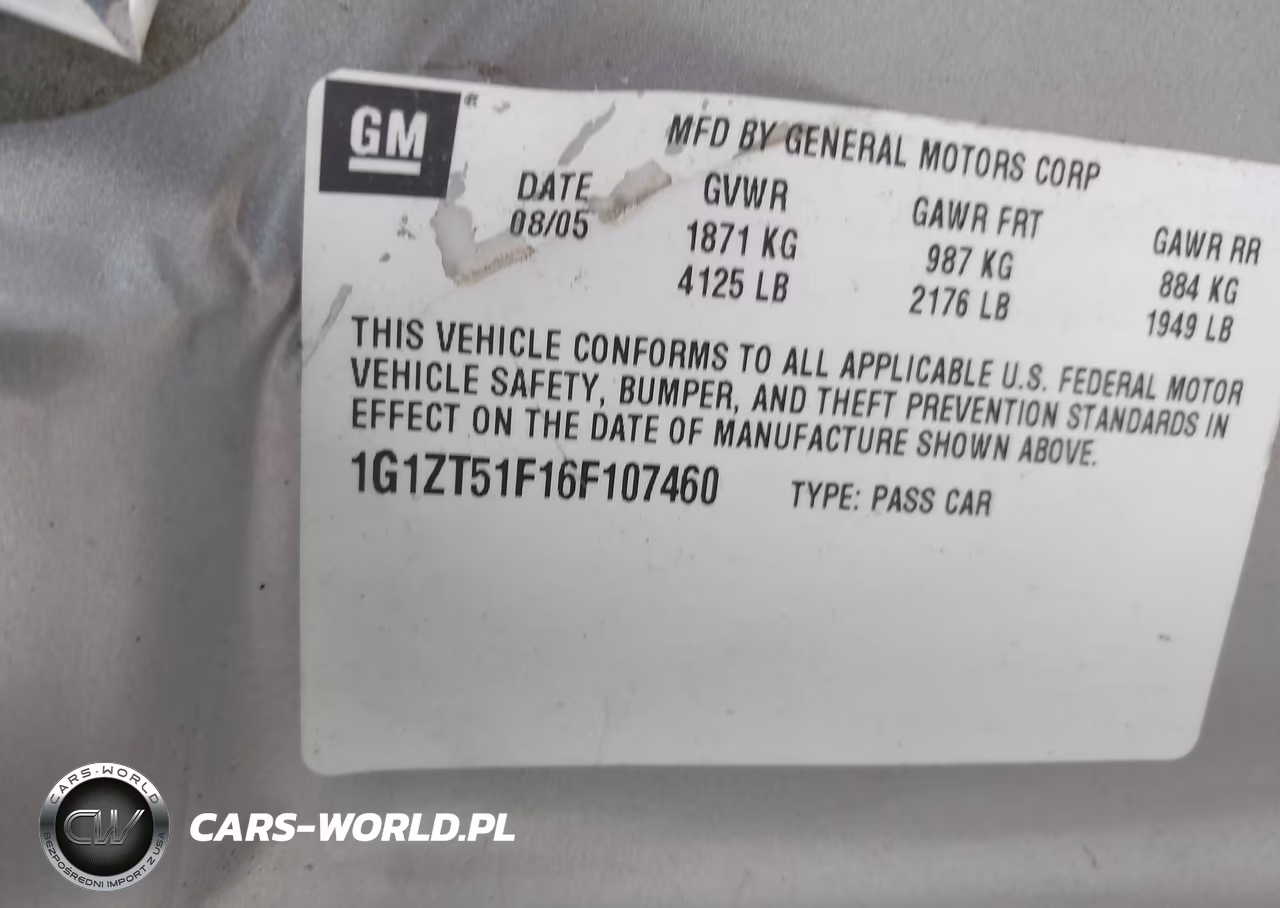 2006 Chevrolet Malibu Lt VIN:1G1ZT51F16F107460 - 9