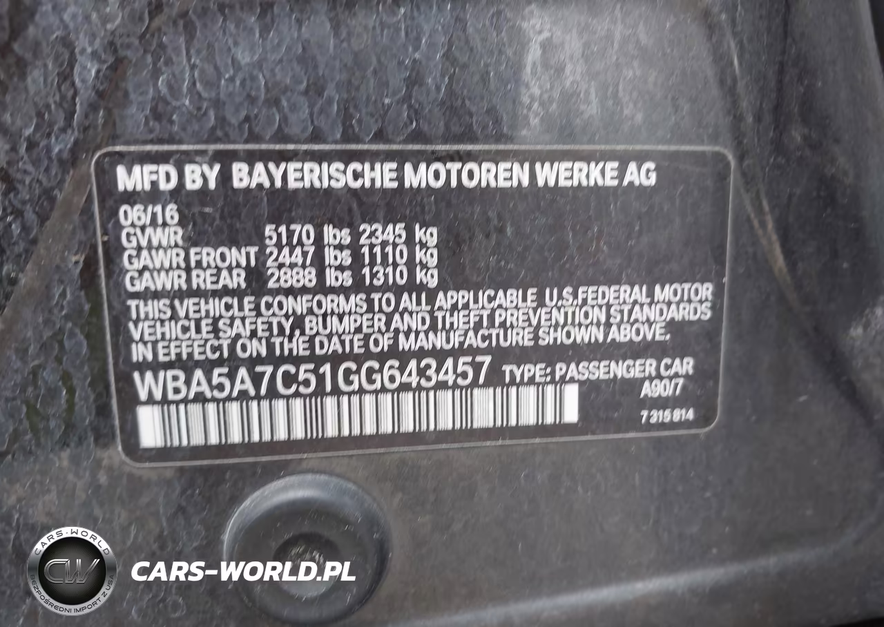2016 BMW 528I xDrive VIN:WBA5A7C51GG643457 - 9