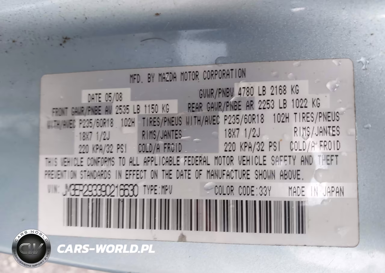 2009 Mazda Cx-7 Sport VIN:JM3ER293390216630 - 9