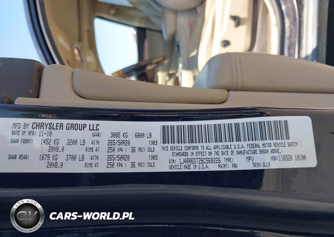 2011 Jeep Grand Cherokee Overland VIN:1J4RR6GT2BC560226 - 9