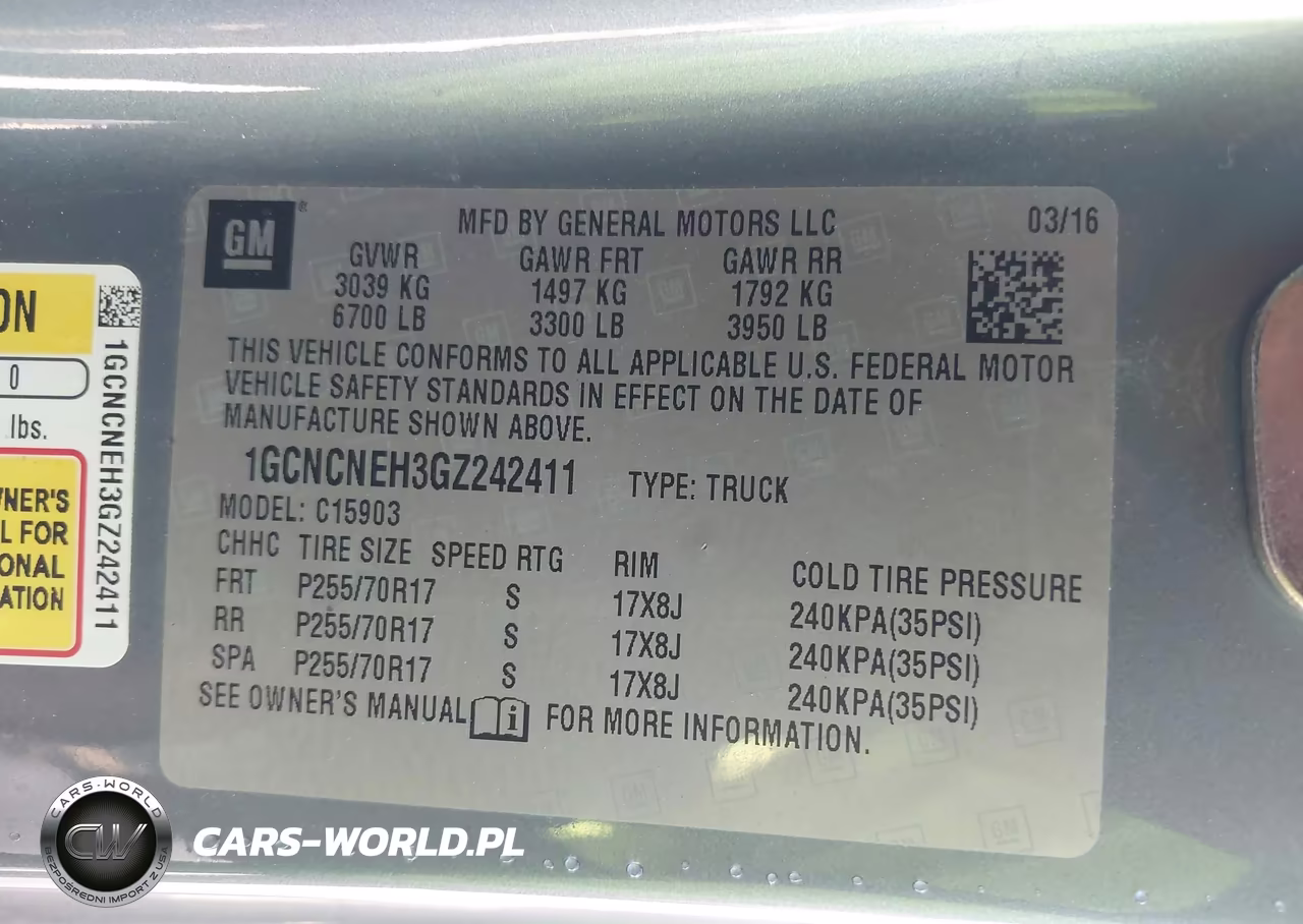 2016 Chevrolet Silverado 1500 Work Truck VIN:1GCNCNEH3GZ242411 - 9