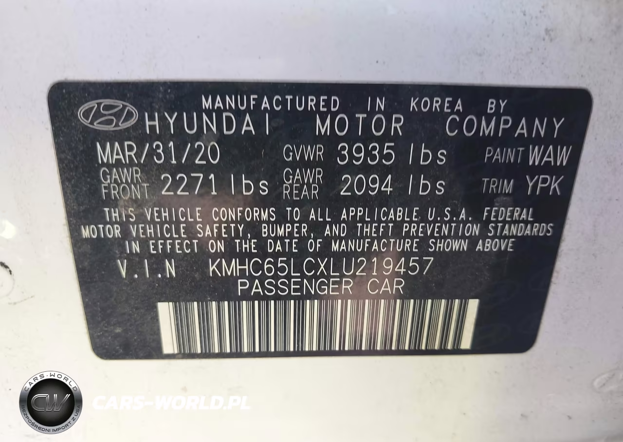 2020 Hyundai Ioniq Hybrid Blue VIN:KMHC65LCXLU219457 - 9