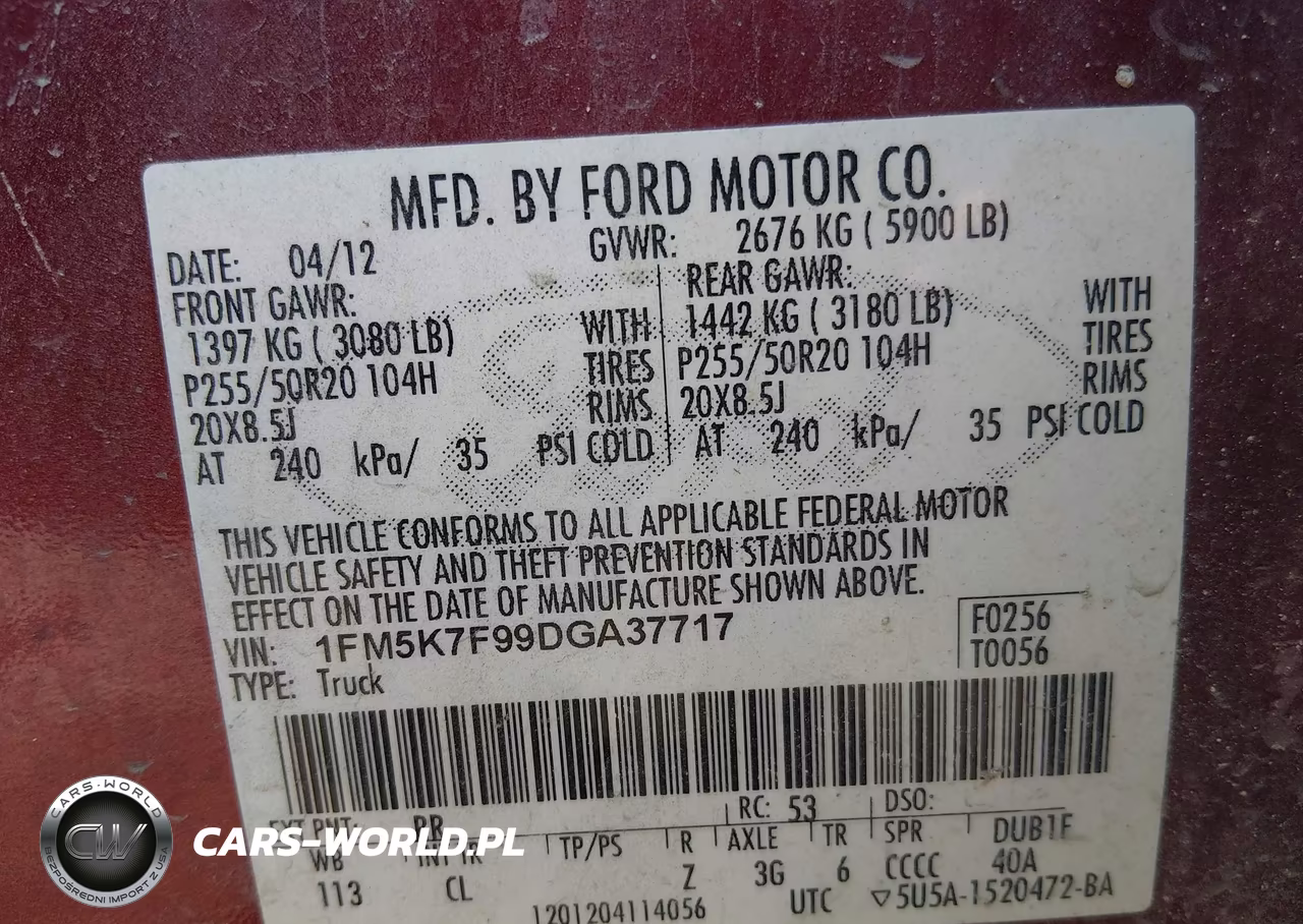 2013 Ford Explorer Limited VIN:1FM5K7F99DGA37717 - 9