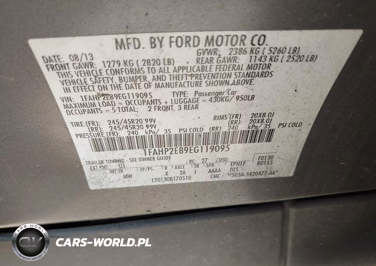 2014 Ford Taurus Sel VIN:1FAHP2E89EG119095 - 9