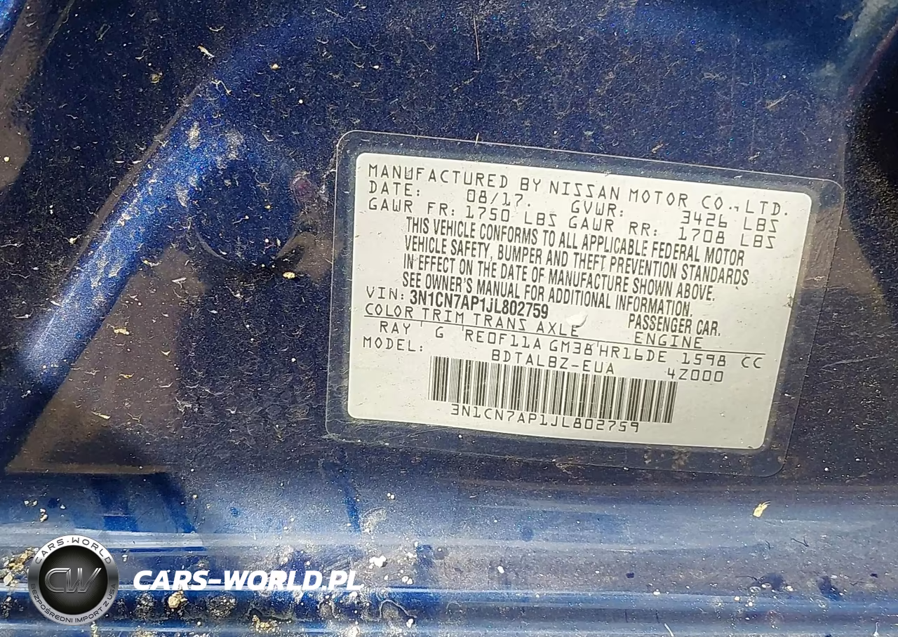 2018 Nissan Versa 1.6 Sv VIN:3N1CN7AP1JL802759 - 9