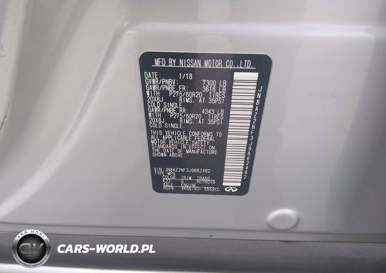 2018 Infiniti Qx80 VIN:JN8AZ2NF3J9662482 - 9