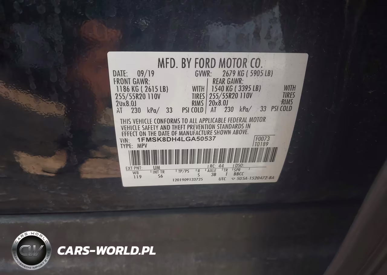 2020 Ford Explorer Xlt VIN:1FMSK8DH4LGA50537 - 9
