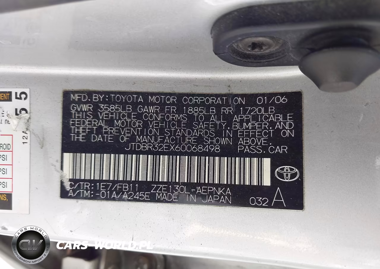 2006 Toyota Corolla Le VIN:JTDBR32EX60068498 - 9