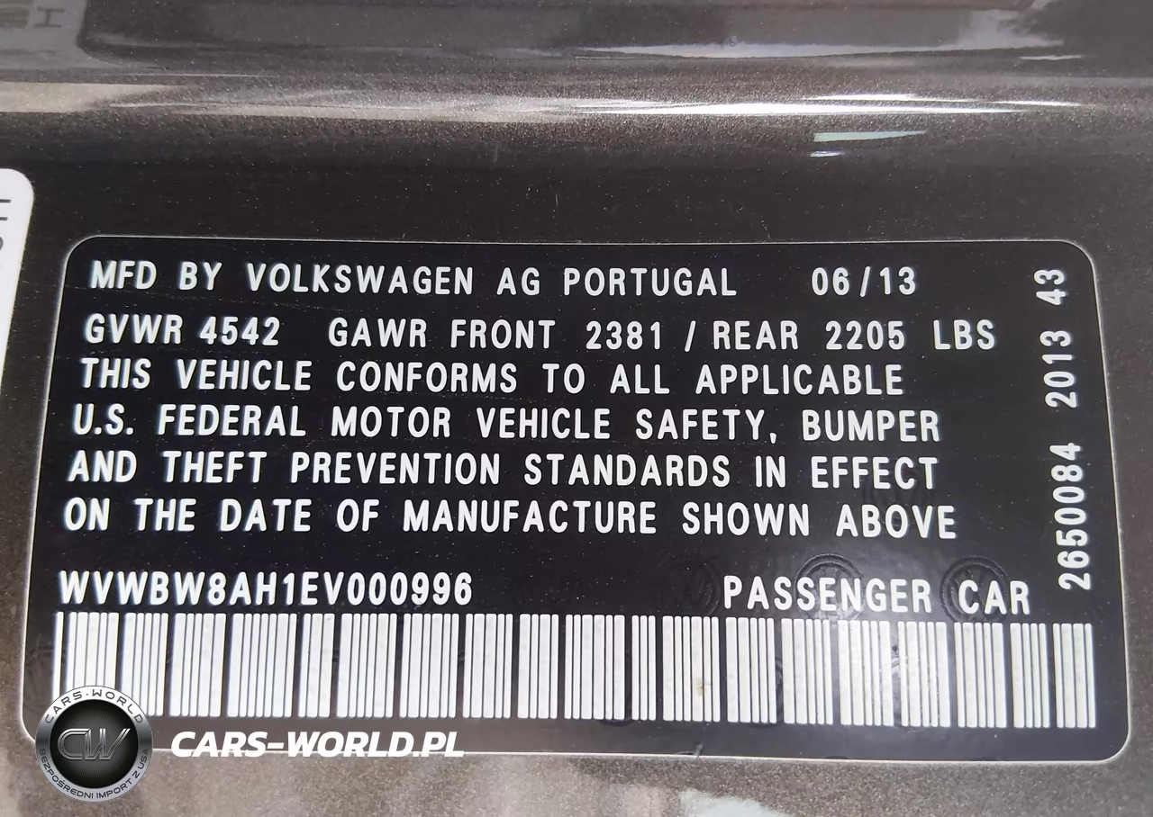 2014 Volkswagen Eos Komfort VIN:WVWBW8AH1EV000996 - 9