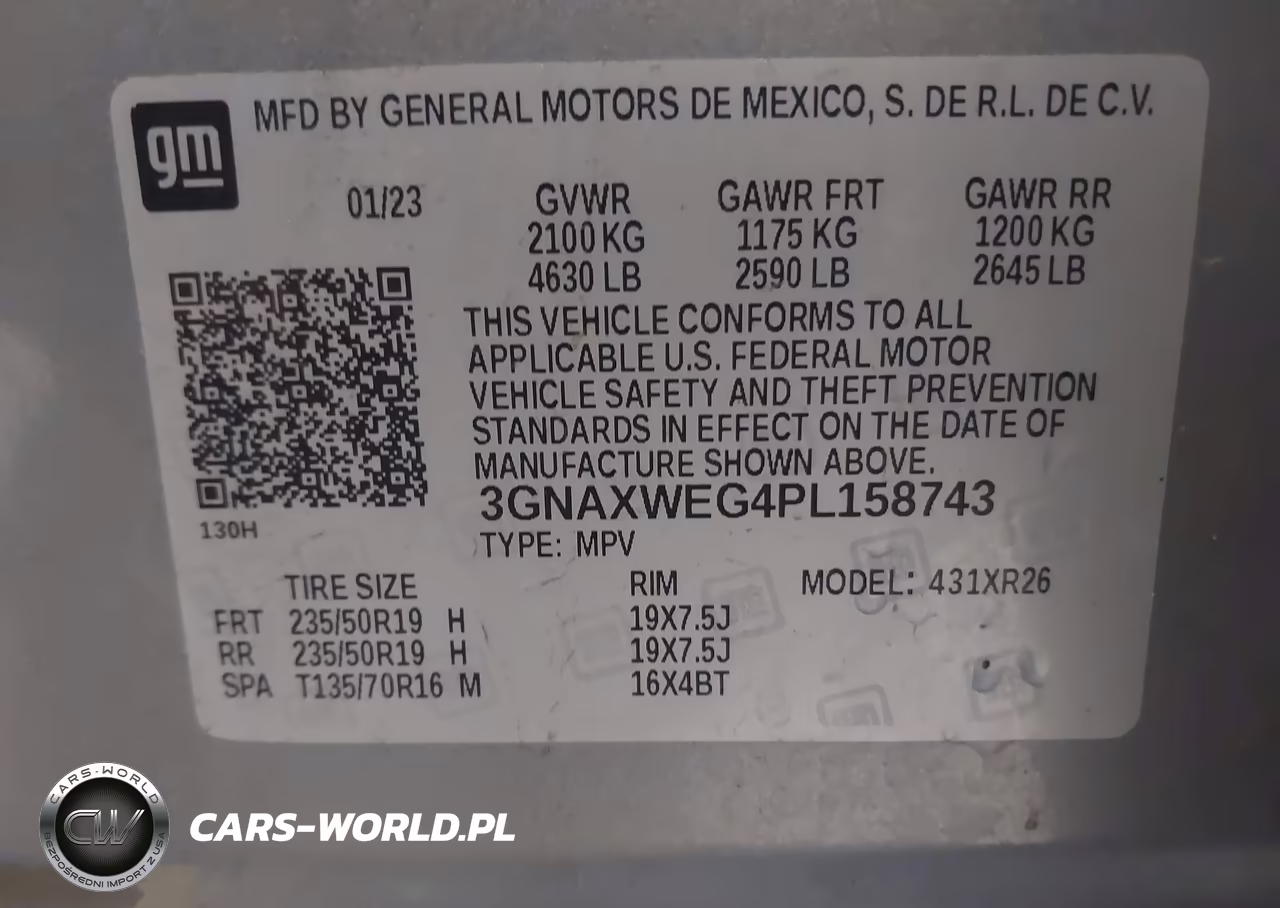 2023 Chevrolet Equinox Awd Rs VIN:3GNAXWEG4PL158743 - 9