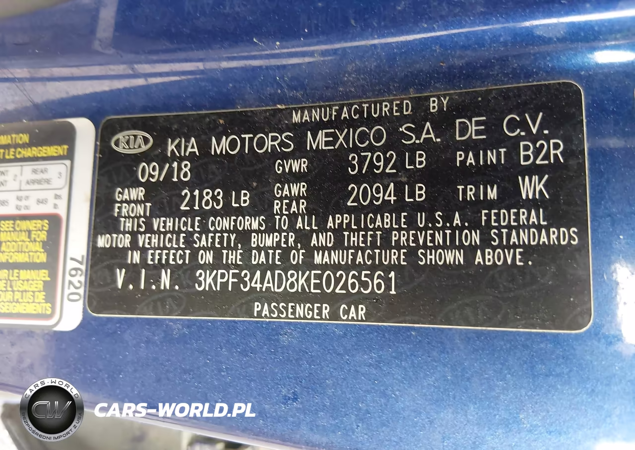 2019 Kia Forte S VIN:3KPF34AD8KE026561 - 9