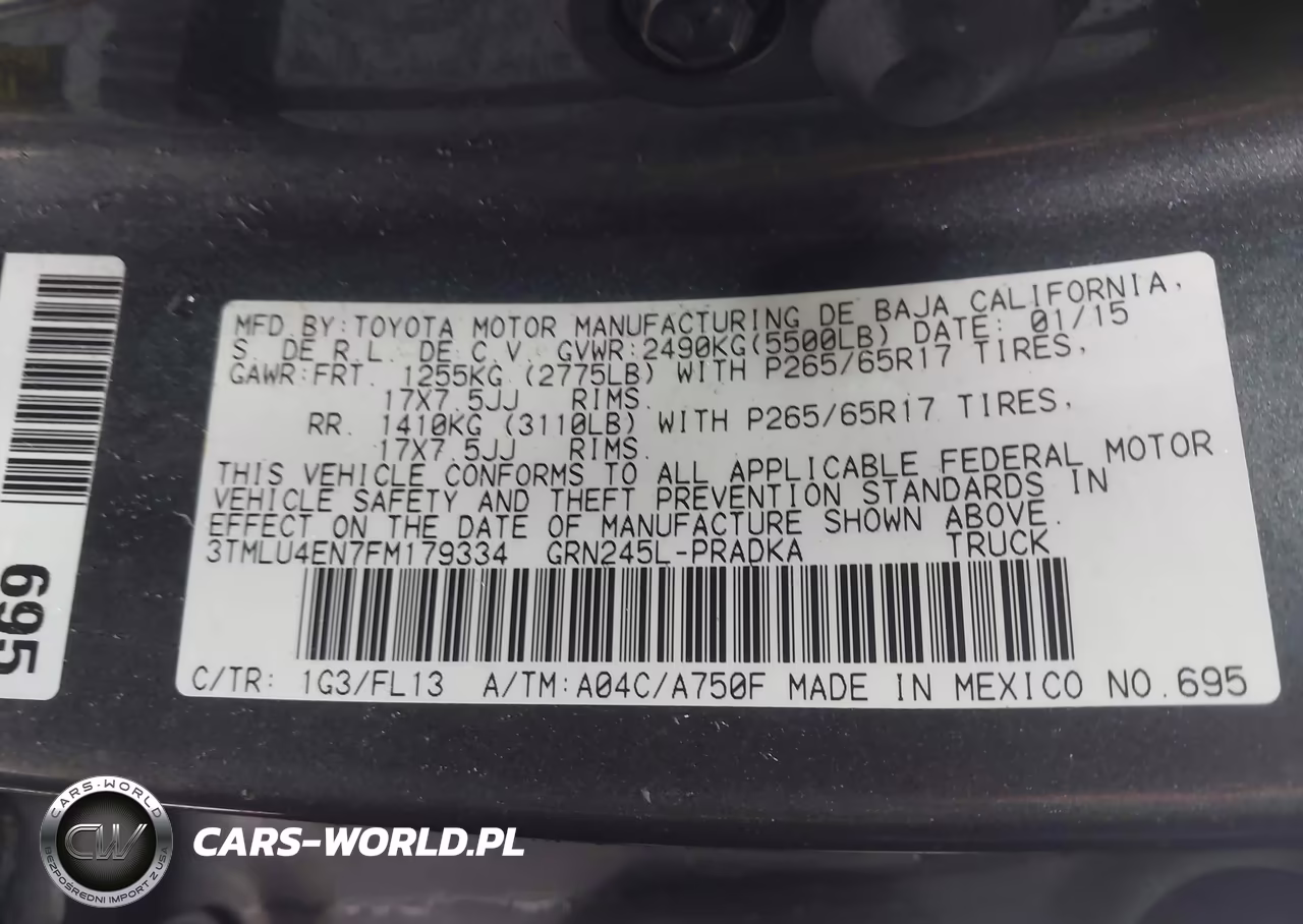 2015 Toyota Tacoma Base V6 VIN:3TMLU4EN7FM179334 - 9