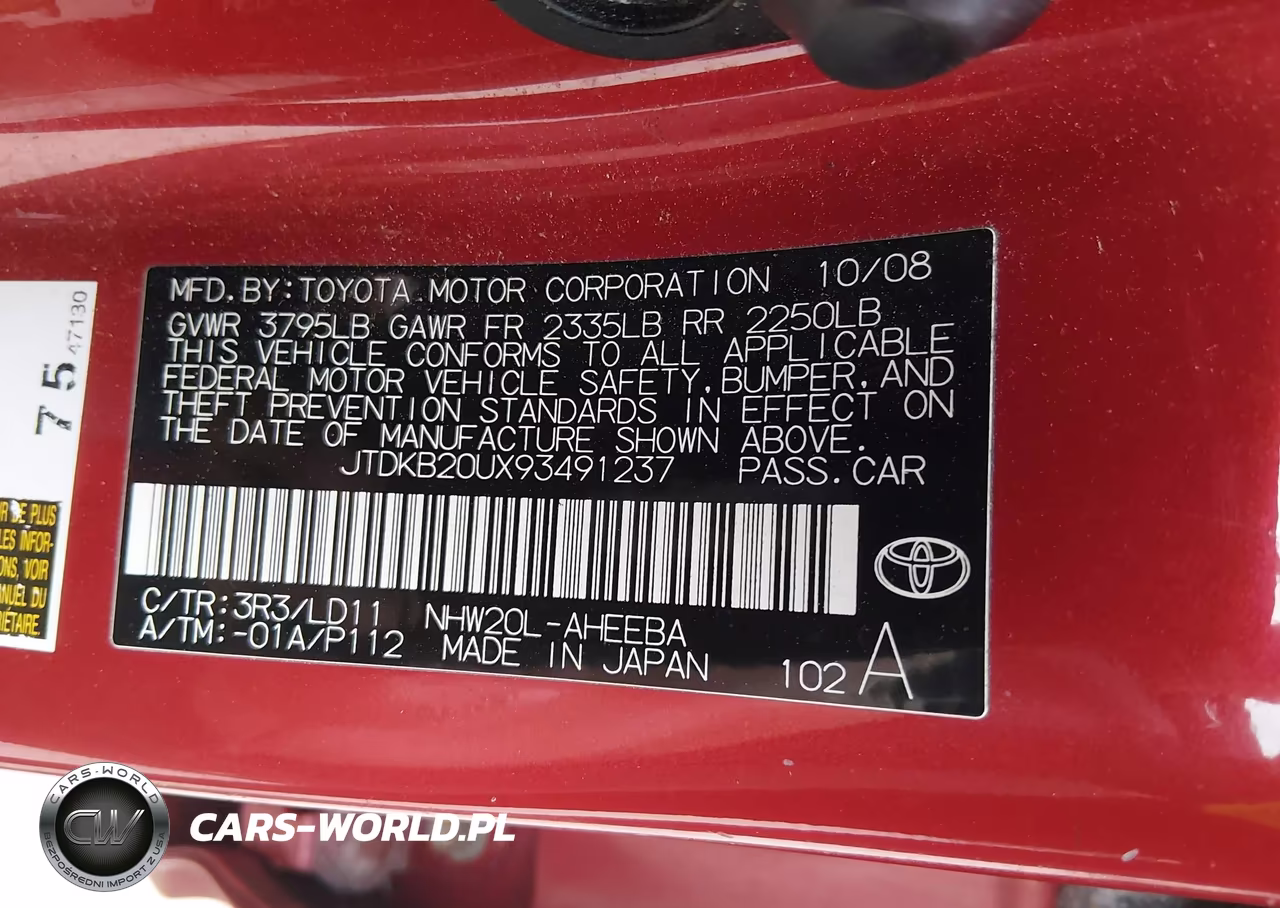 2009 Toyota Prius VIN:JTDKB20UX93491237 - 9