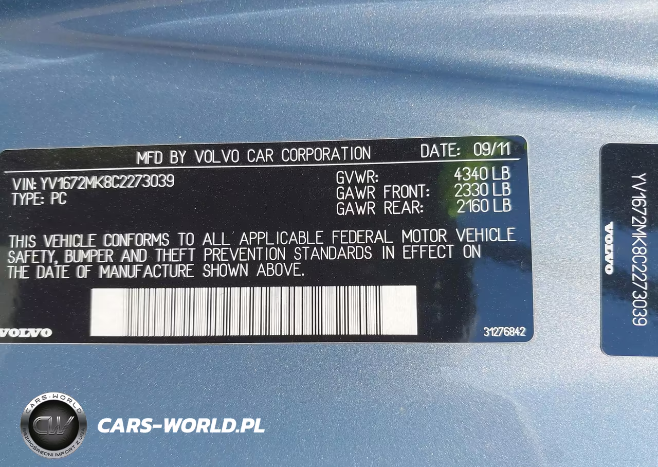 2012 Volvo C30 T5 VIN:YV1672MK8C2273039 - 9