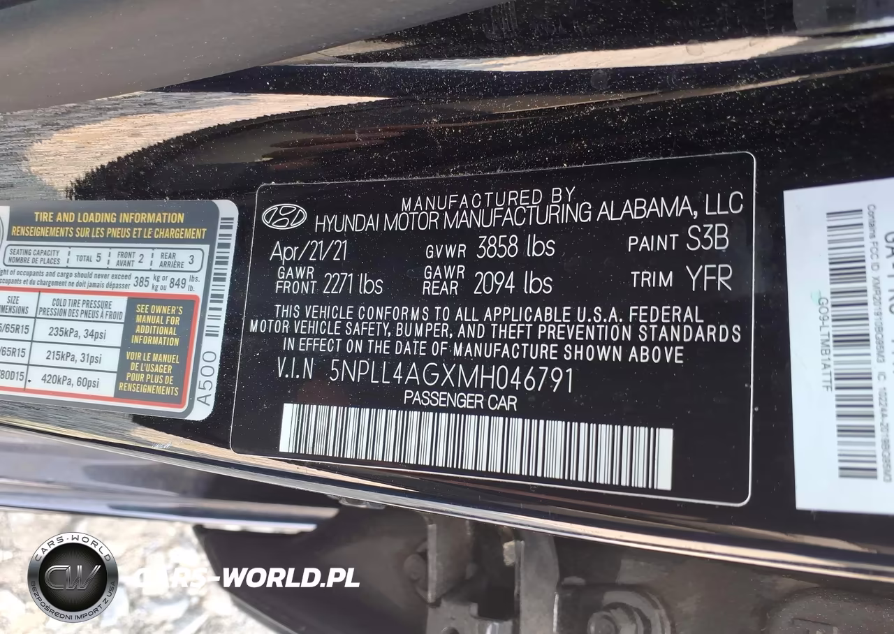 2021 Hyundai Elantra Se VIN:5NPLL4AGXMH046791 - 9