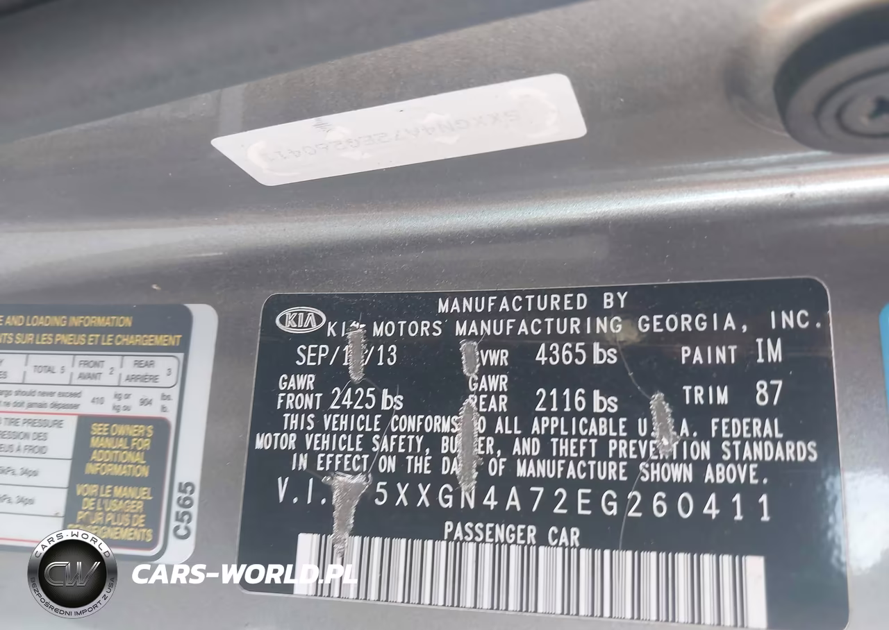 2014 Kia Optima Ex VIN:5XXGN4A72EG260411 - 9