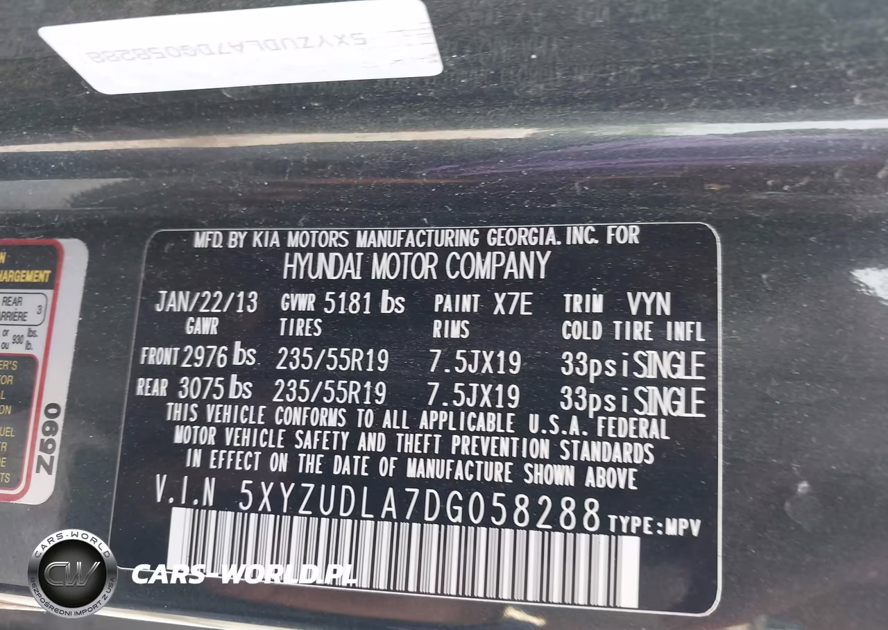 2013 Hyundai Santa Fe Sport 2.0T VIN:5XYZUDLA7DG058288 - 9