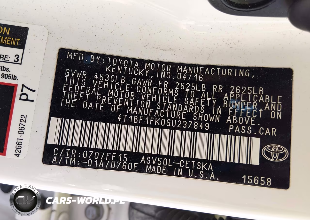 2016 Toyota Camry Se VIN:4T1BF1FK0GU237849 - 9