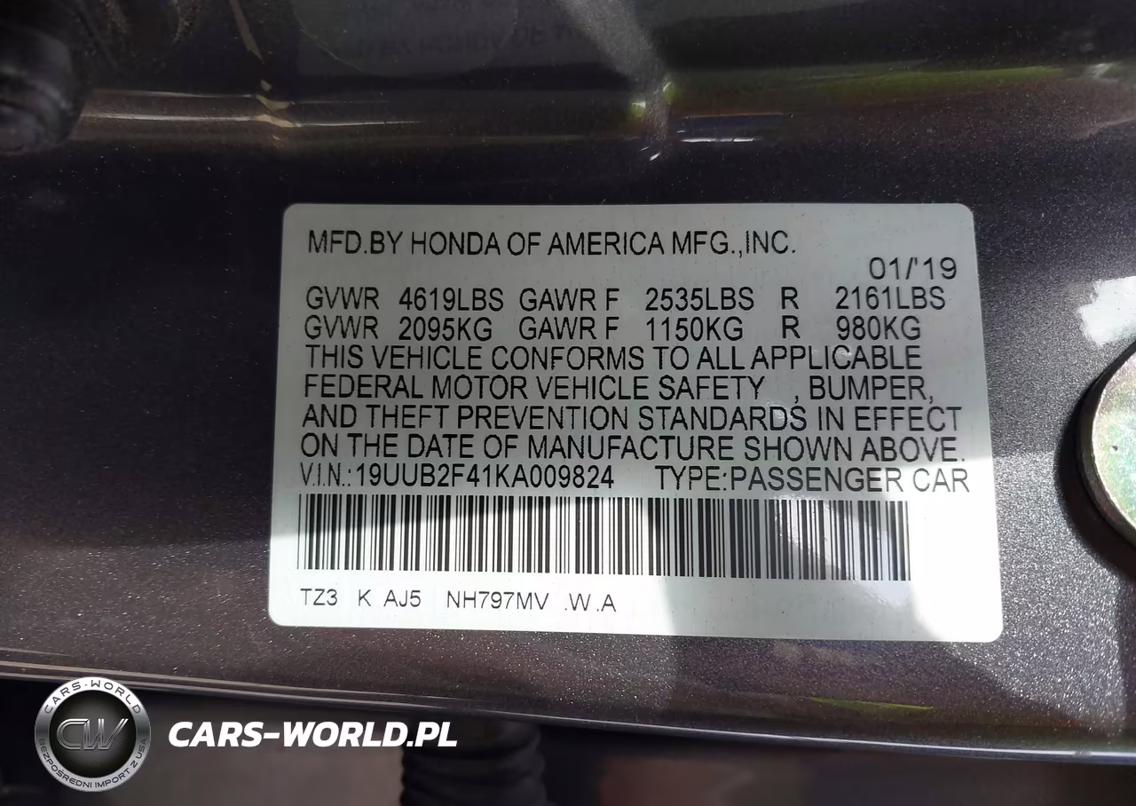 2019 Acura Tlx Tech Pkg VIN:19UUB2F41KA009824 - 9