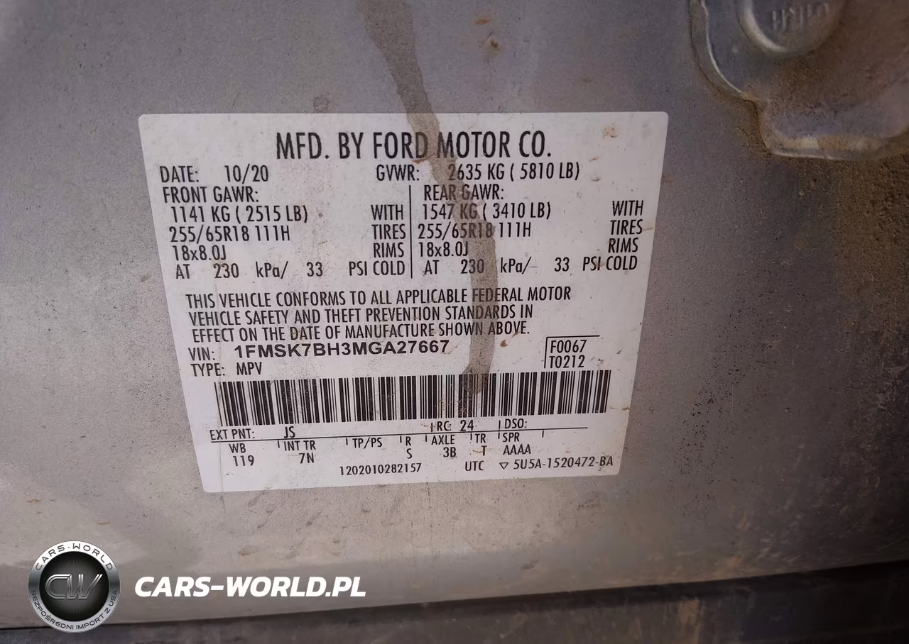 2021 Ford Explorer VIN:1FMSK7BH3MGA27667 - 9