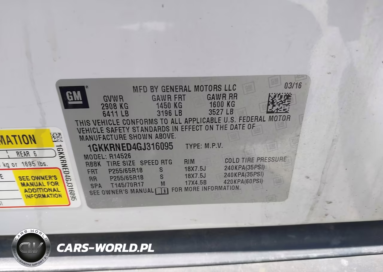 2016 GMC Acadia Sle-1 VIN:1GKKRNED4GJ316095 - 9