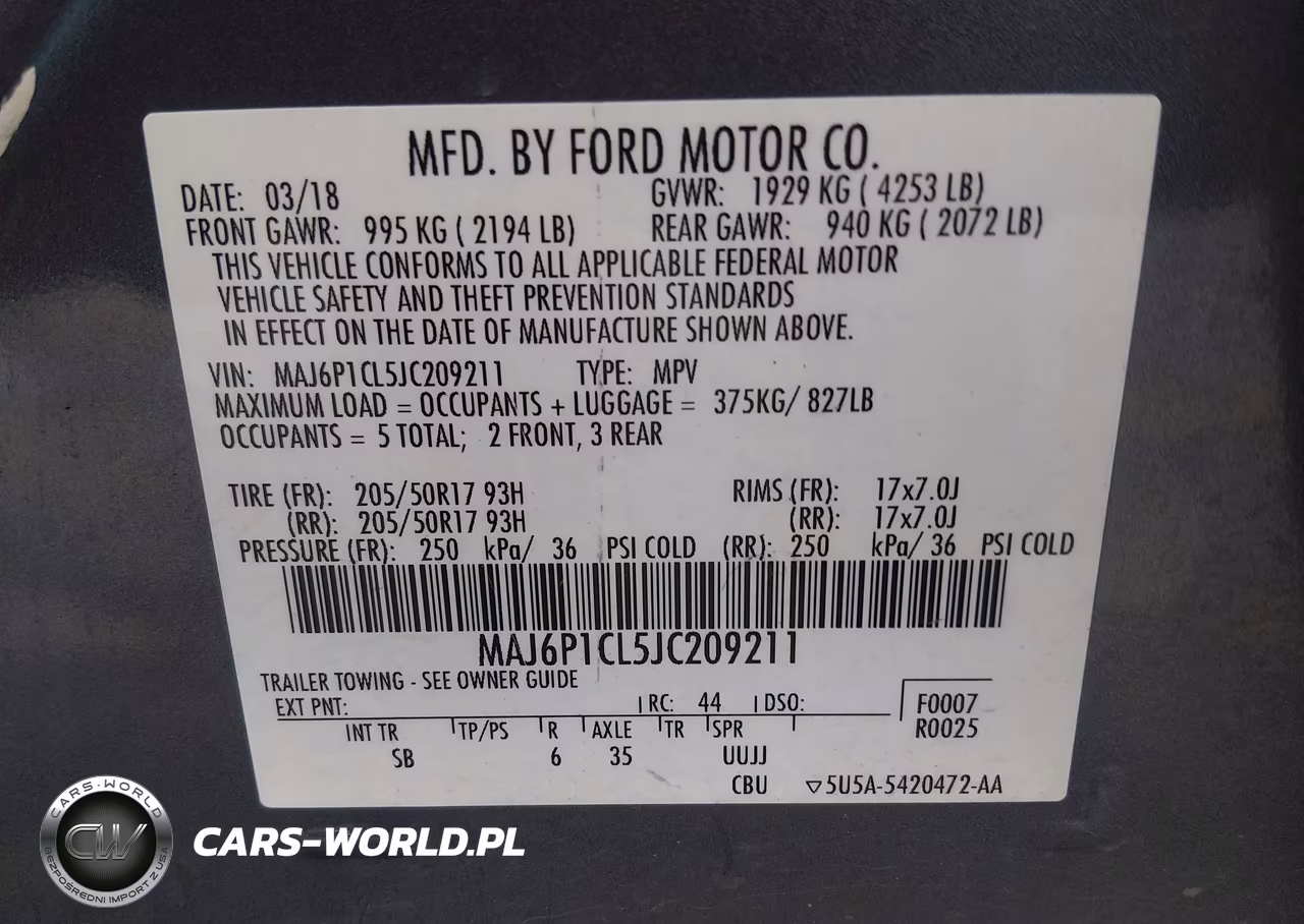 2018 Ford Ecosport Ses VIN:MAJ6P1CL5JC209211 - 9