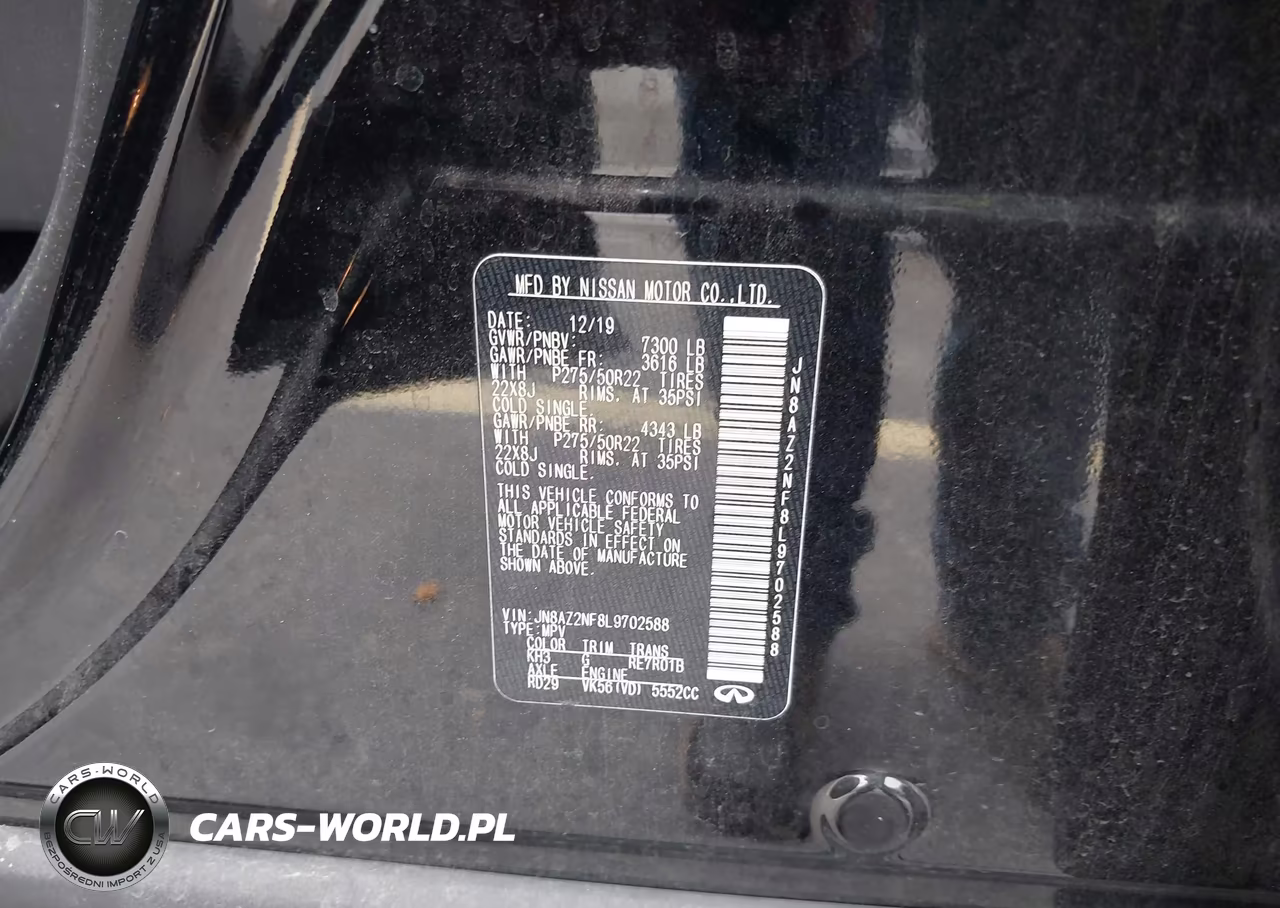 2020 Infiniti Qx80 Luxe VIN:JN8AZ2NF8L9702588 - 9