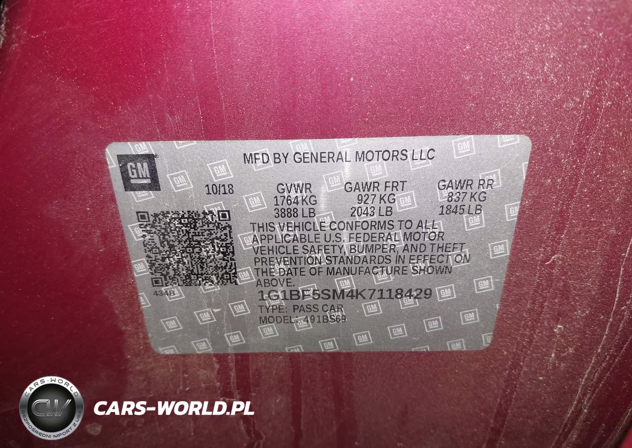 2019 Chevrolet Cruze Premier VIN:1G1BF5SM4K7118429 - 9