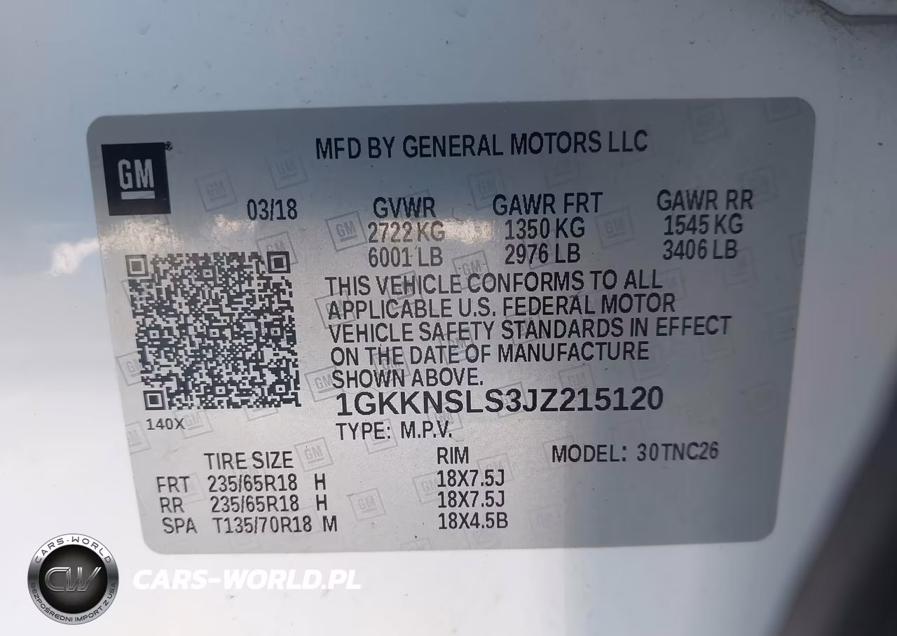 2018 GMC Acadia Sle-2 VIN:1GKKNSLS3JZ215120 - 18